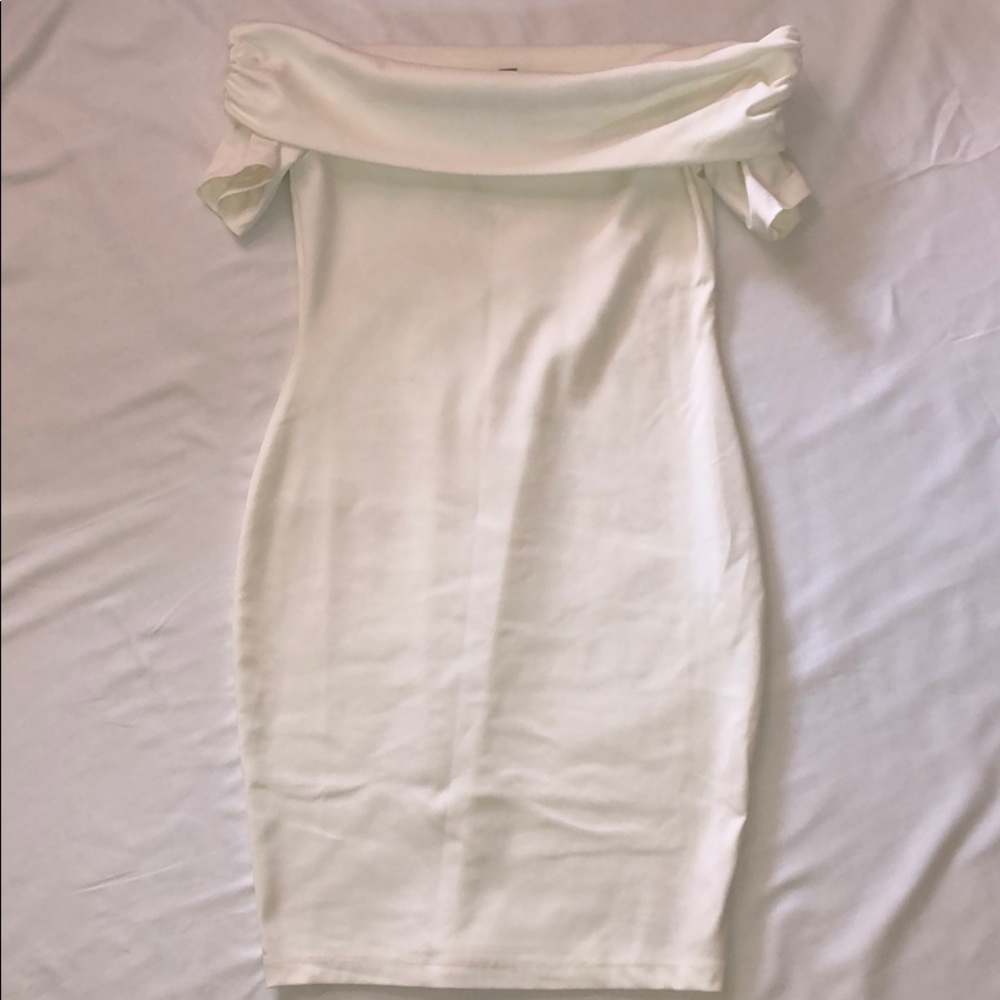White off shoulder asos dress
